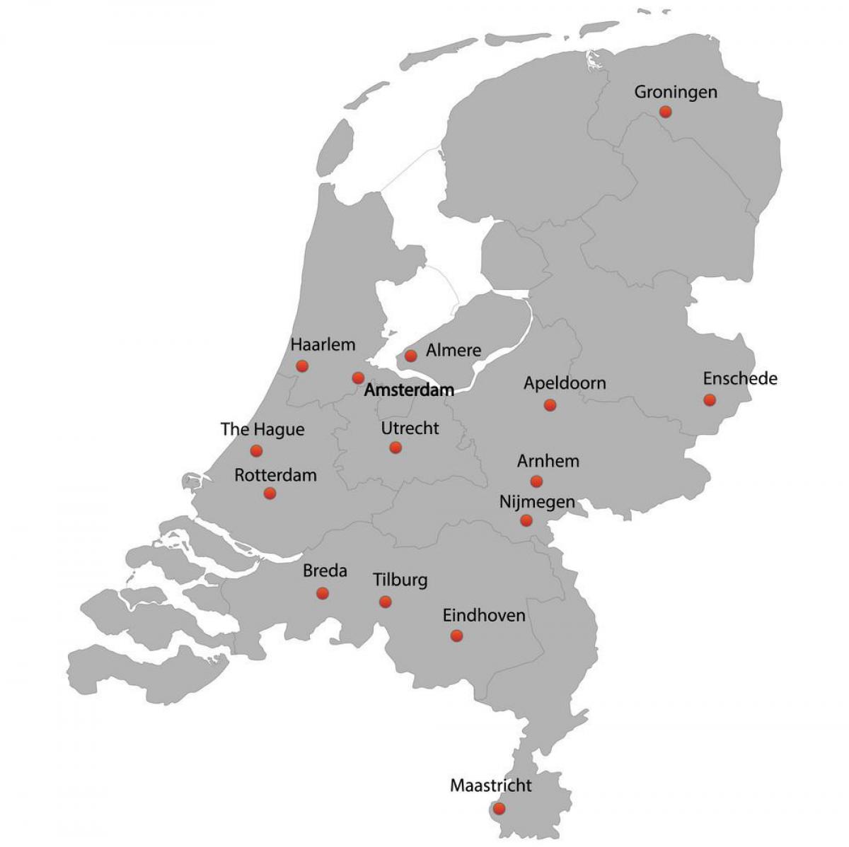 Mappa della città olandese