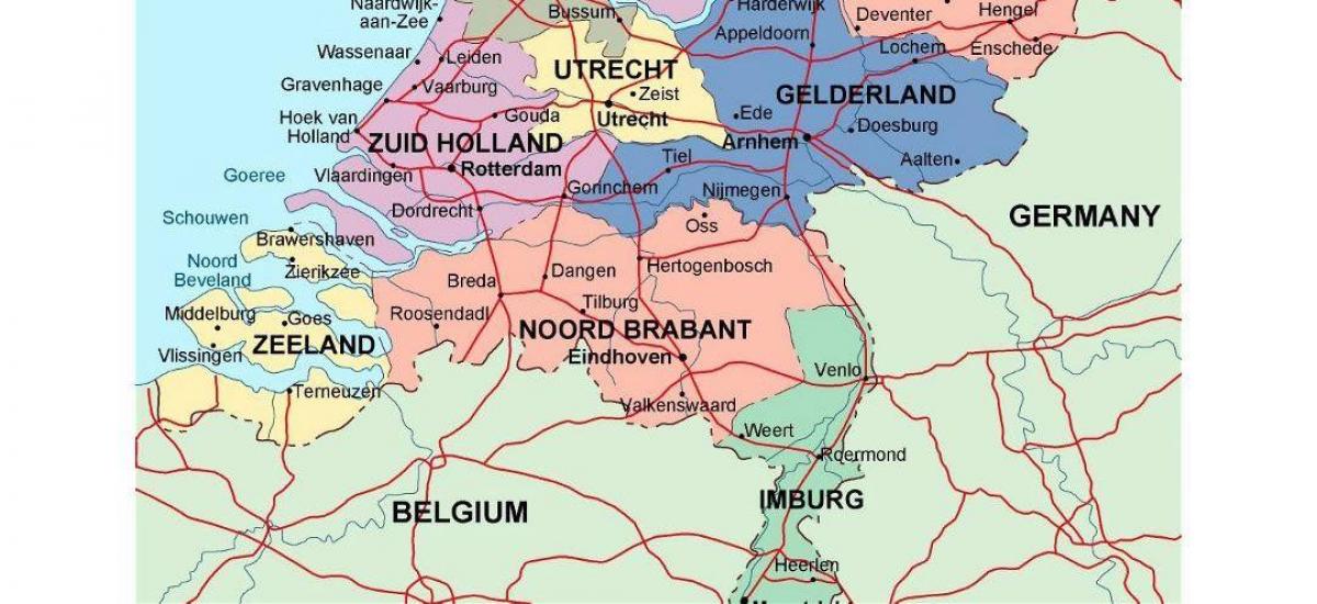 Mappa Paesi Bassi meridionale