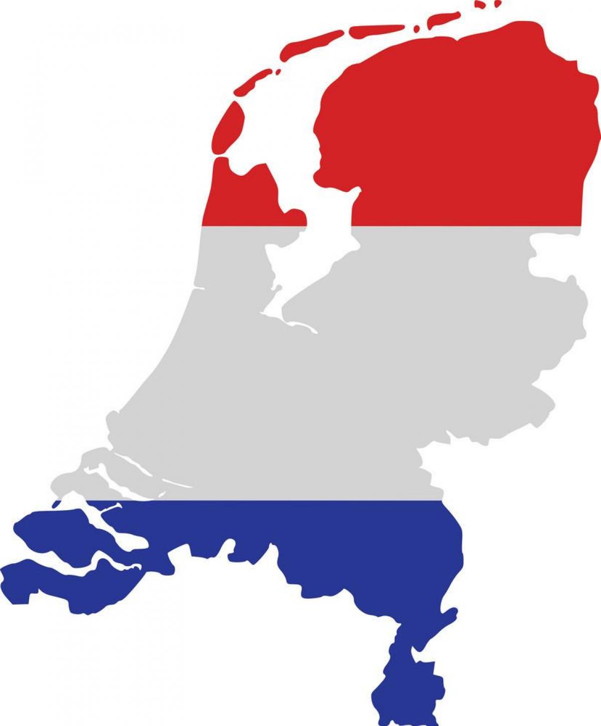 Mappa della bandiera dei Paesi Bassi