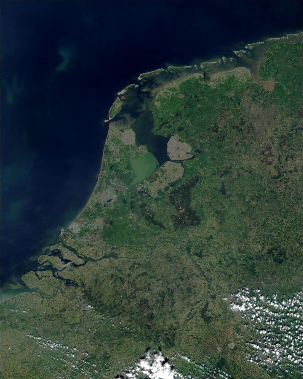Mappa dei Paesi Bassi vista cielo