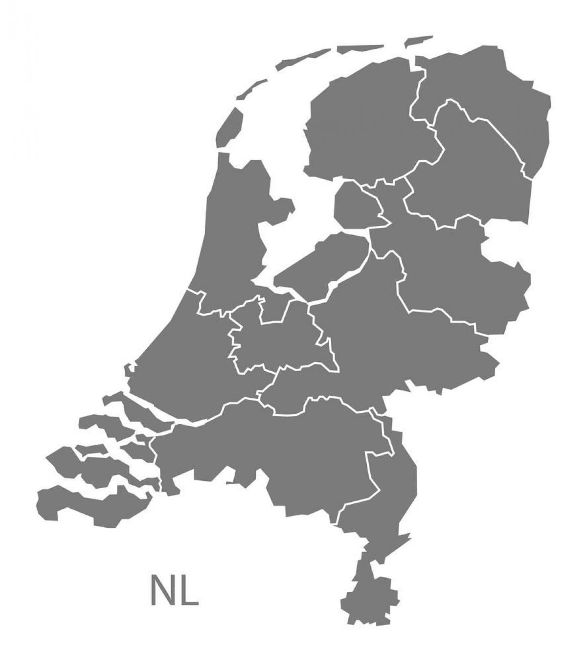 Mappa vettoriale dei Paesi Bassi