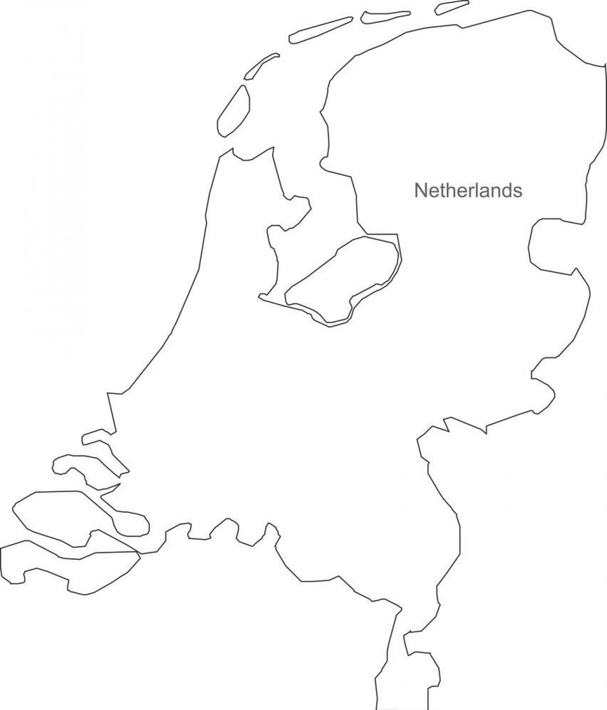 Mappa dei contorni dei Paesi Bassi
